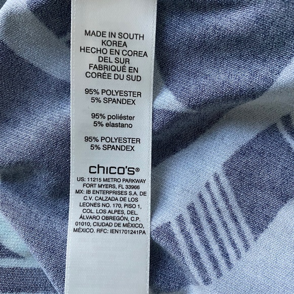NWT Chicos Midi Dress Blue Aqua Sz M - Picture 7 of 8